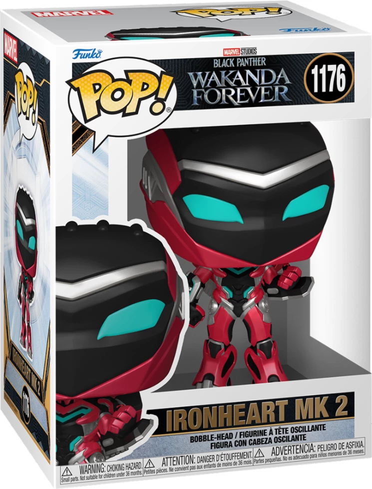 Figurinë vinili Funko POP Marvel Black Panther: Wakanda Forever Ironheart MK 2 #1176, e kuqe/zezë