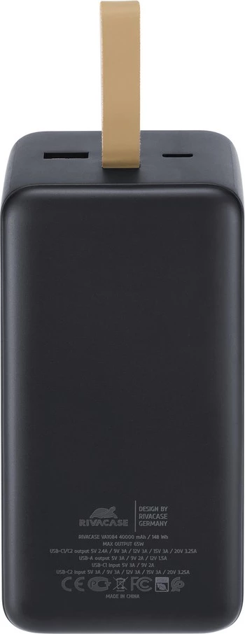 Powerbank RIVACASE VA1084 Turbo QC/3.0 PD 40000mAh 65W, i zi