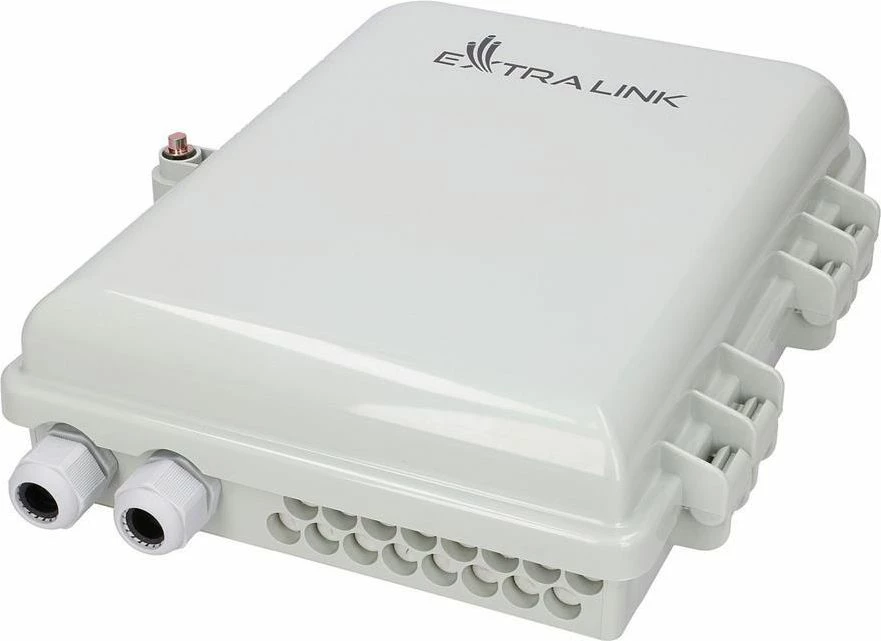 Kuti terminali fibër optike ExtraLink Emma 16 Core, 16 core, e bardhë, set me 16 mbrojtëse splice 60mm