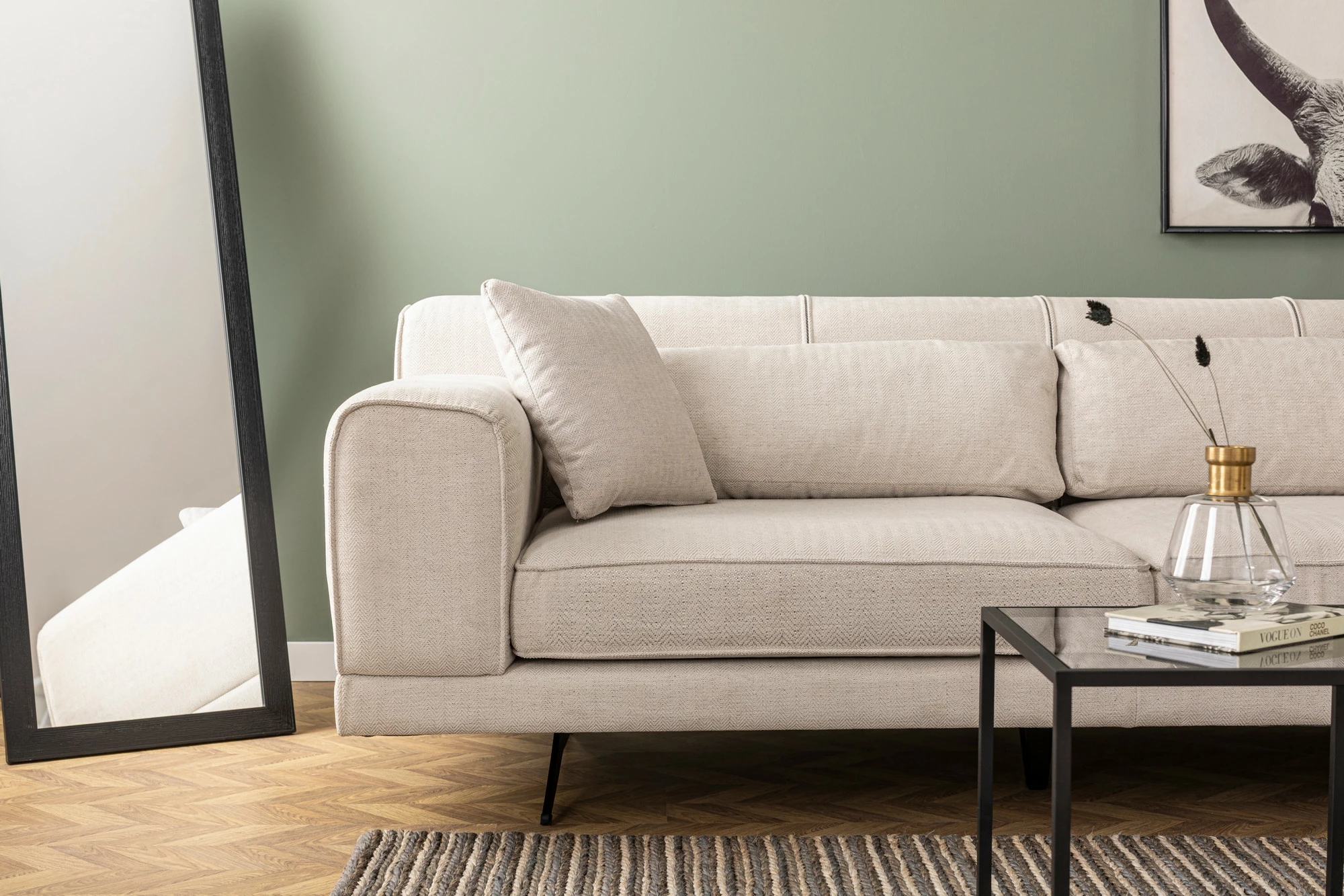 Këndore Jivago, e djathtë, bezhë, Atelier del Sofa