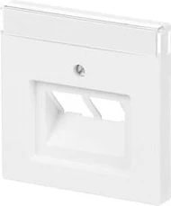 Mbulesë prizë muri Busch-Jaeger 1710-0-3888, 2 dalje, 63x63 mm, e bardhë