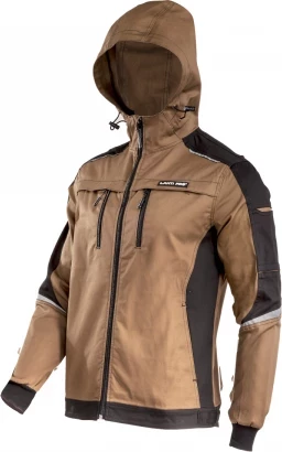 Xhaketë pune LAHTI PRO L4041506 slim-fit, kapuç, 3XL, kafe-e zezë