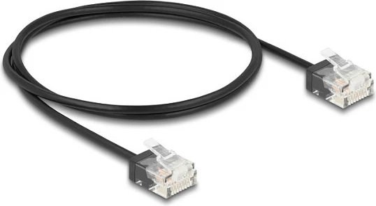 Kabllo rrjeti DeLOCK Cat6 RJ45, Ultra Slim 1 m, UTP, e zezë