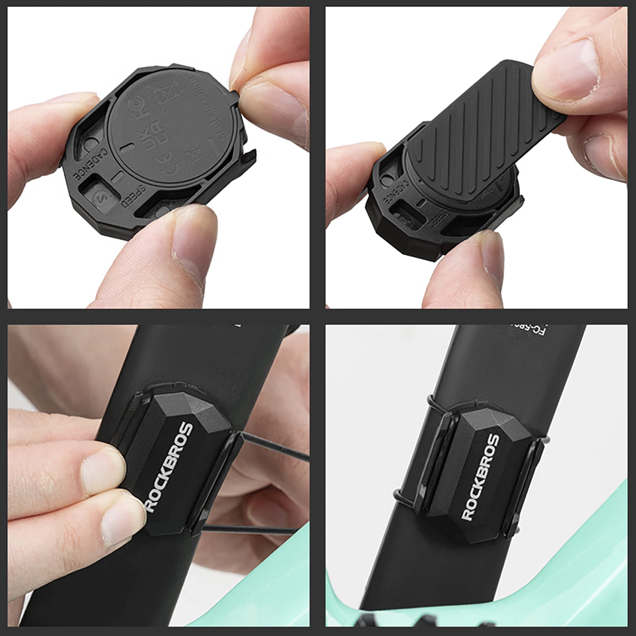 Sensor shpejtësie/kadence Rockbros C3 ANT+/Bluetooth 2-në-1, IP67, bateri CR2032 220mAh, i zi