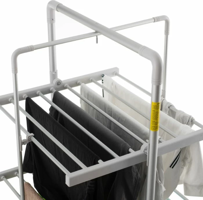 Stendë elektrike tharëse rrobash ADLER AD7829 300W, e palosshme, IP22, argjend/bardhë