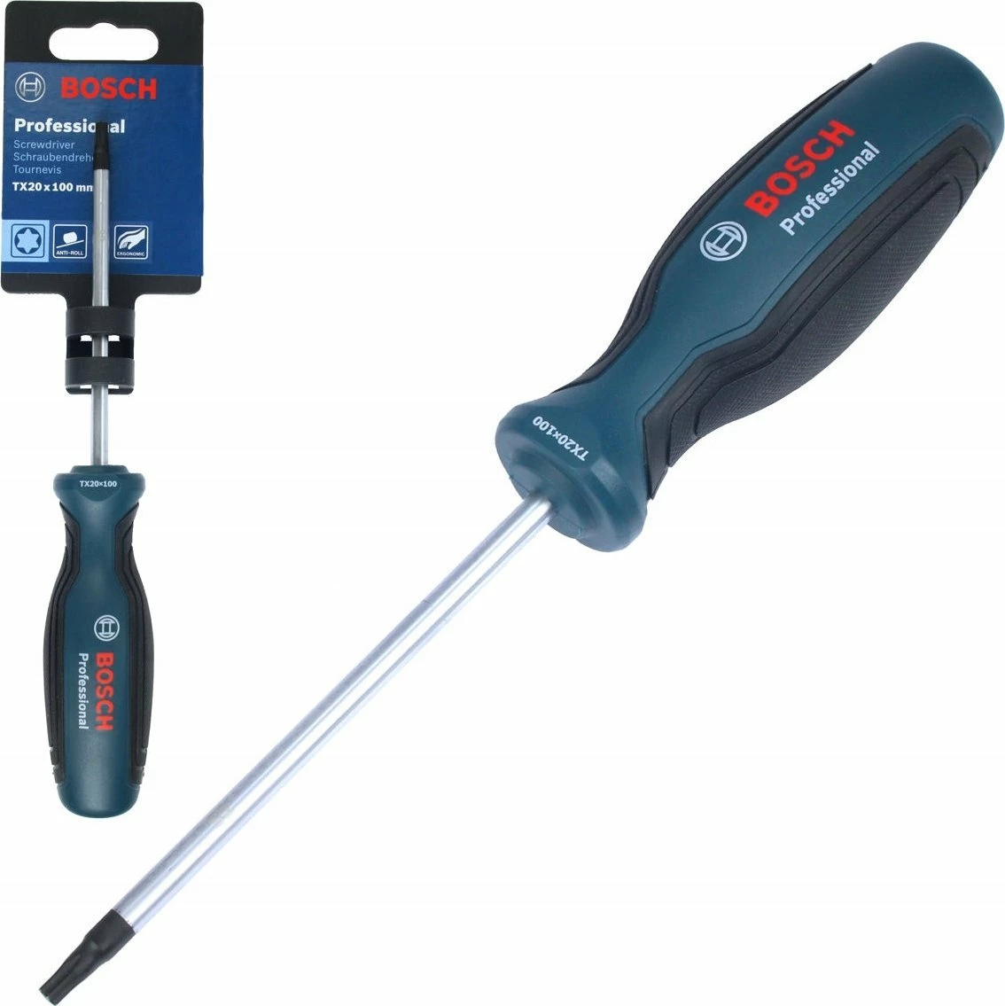 Kaçavidë Torx Bosch Professional TX25 100 mm 1600A01V0C, blu/zezë, 1 copë