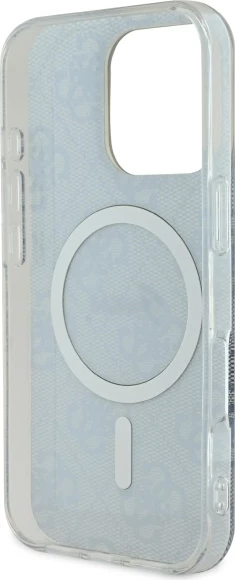 Mbështjellës Guess IML 4G MagSafe për iPhone 16 Pro, Blu