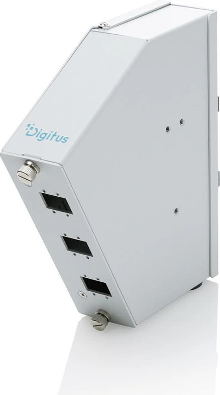 Panel fibër optike Digitus LWL Hutschienen, 6x SC SX/LC DX, i pjerrët, gri