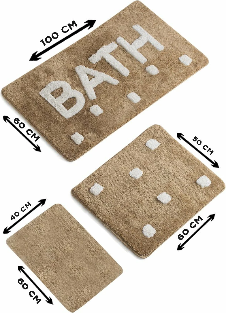 Set tapetash akrilike për banjo, 3 copë, Mijölnir, shumëngjyrësh