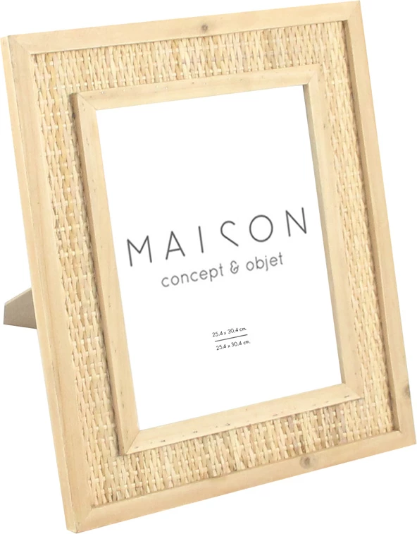 Kornizë foto KAMIRA, madhësi L, ratan natyral, xham, 32x2x37 cm