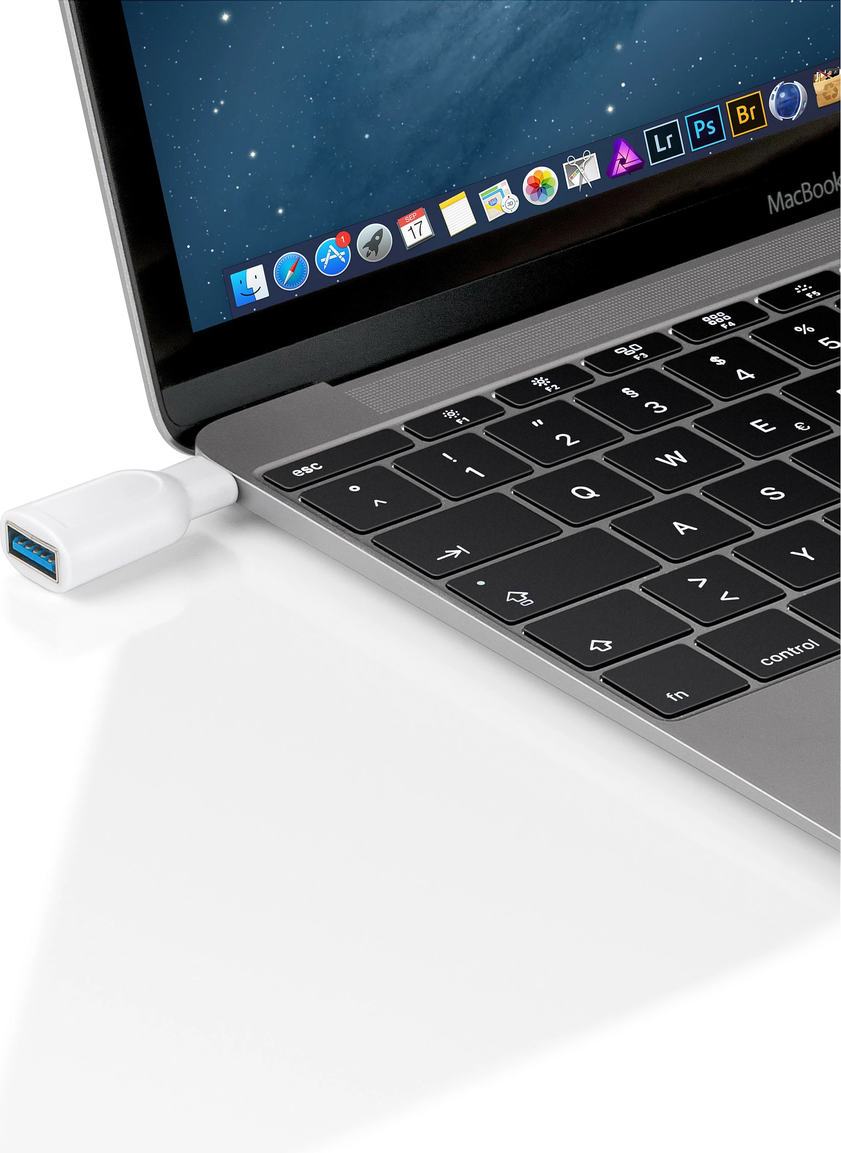 Adapter USB-C në USB-A Goobay, USB 3.0, i bardhë