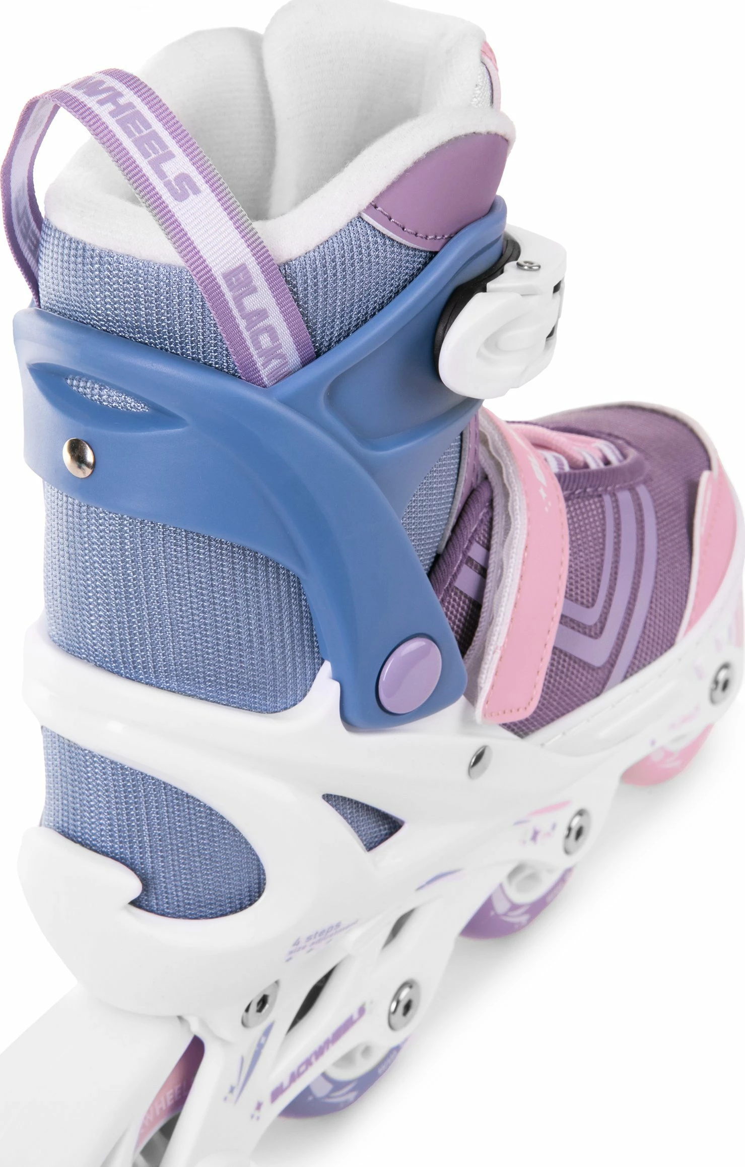 Patina inline Blackwheels Playful, të rregullueshme EU 36-39, ABEC 7, rrota 76 mm 82A, me frenë, vjollcë