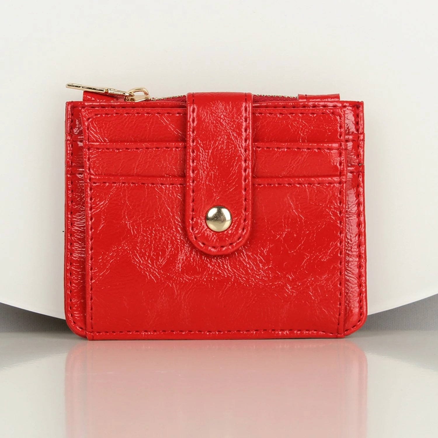 Portofol prej lëkure, ngjyrë e kuqe, Zoozie Bags, 1258