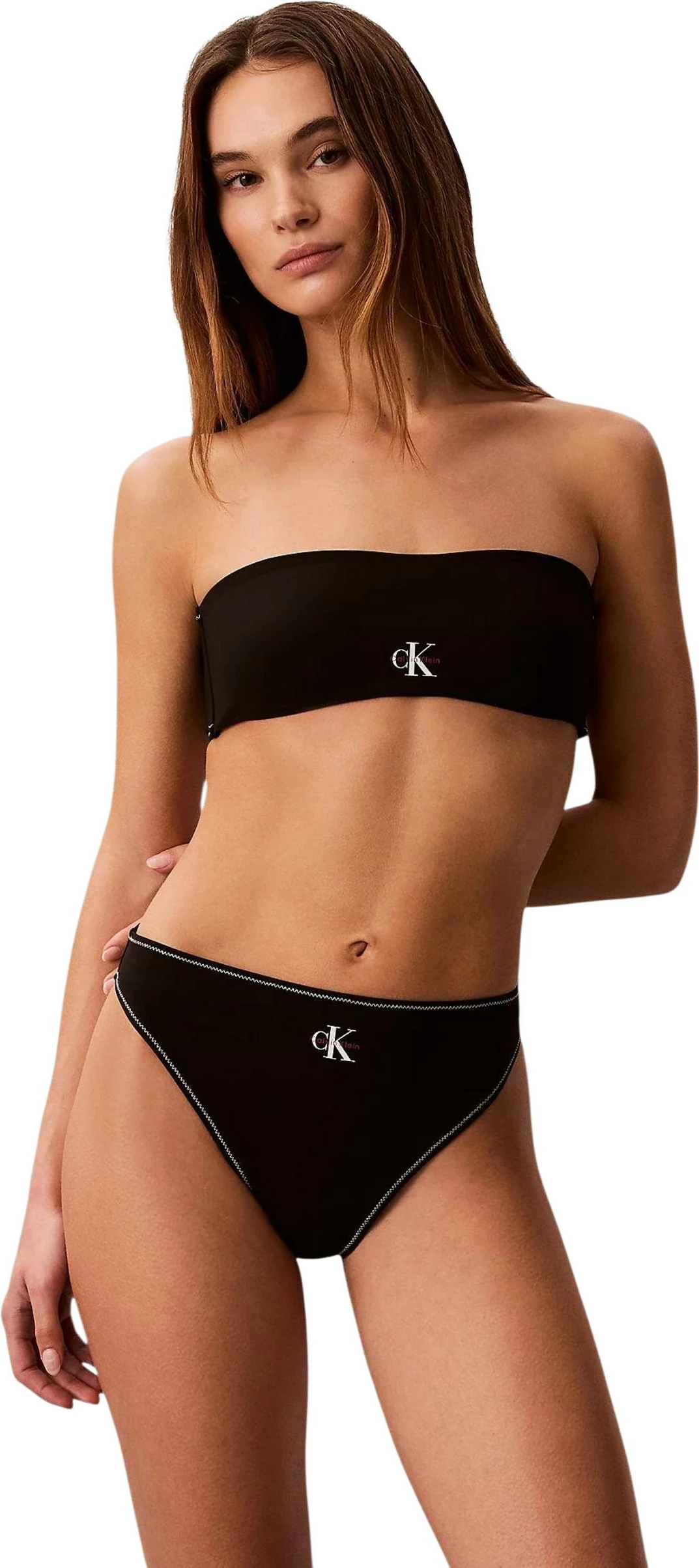 Sutjenë bikine bandeau për femra Calvin Klein Jeans LV00Q61101, e zezë [Madhësia: M]