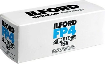 Film fotografik Ilford FP4 Plus 125, 120, bardh e zi
