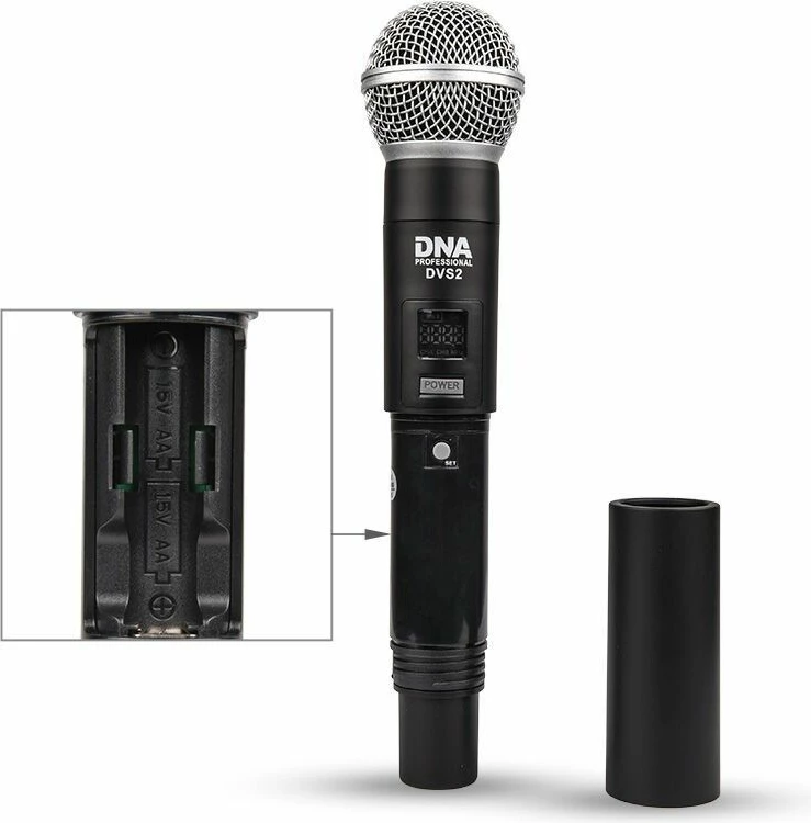 Mikrofon pa tela DNA PROFESSIONAL DVS2, 2 copë me bazë