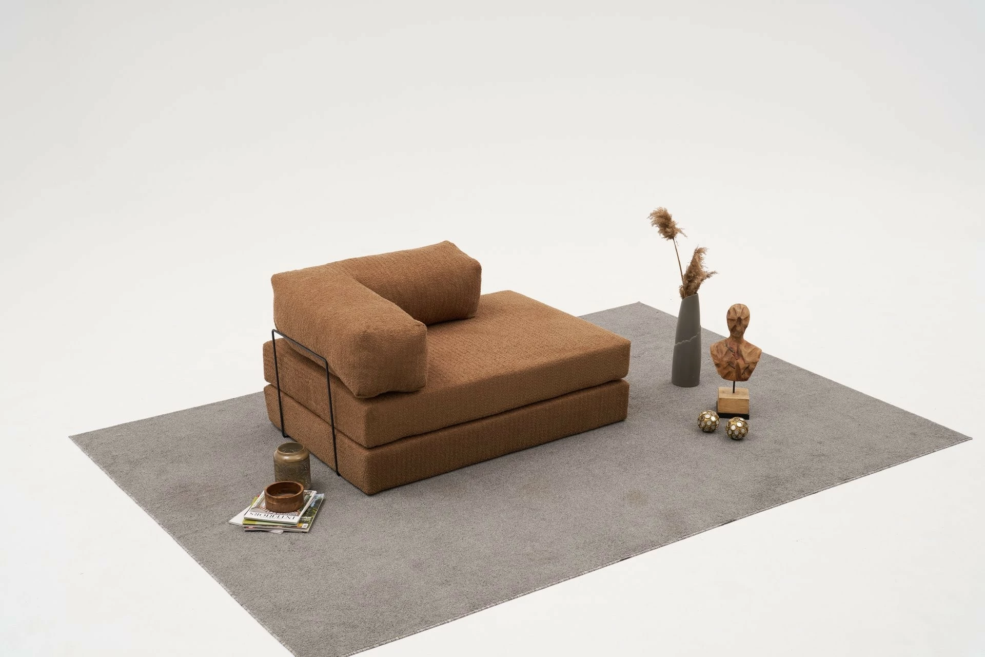 Divan dy ulës Comfort, kafe, Atelier del Sofa