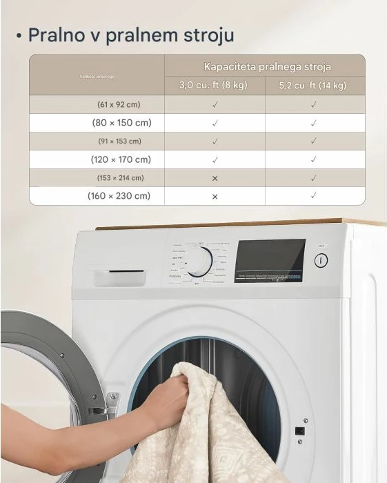 Tepih SONGMICS HOME TAR027K01 jo-rrëshqitës 120 x 170 cm, cappuccino