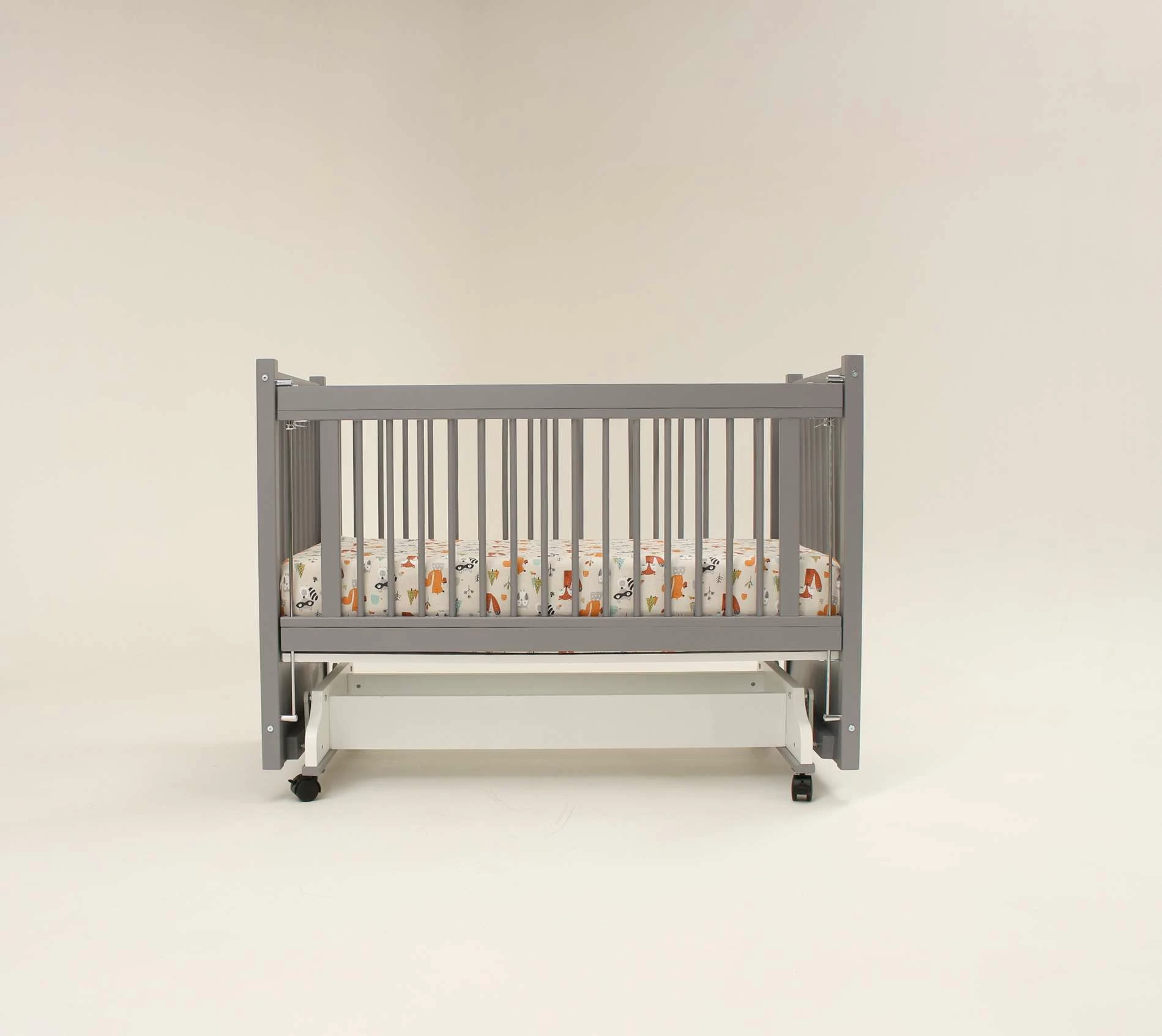 Djep për fëmijë, ngjyrë gri, Skye Decor, Elegance