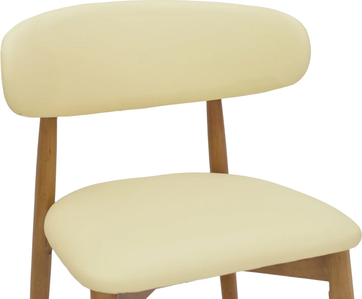 Karrige prej druri gome dhe pu, ngjyrë arre dhe bezhë, 46x58x79cm