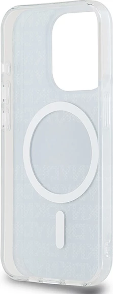 Mbështjellës DKNY IML Mono & Stripe MagSafe për iPhone 15 Pro Max, i zi