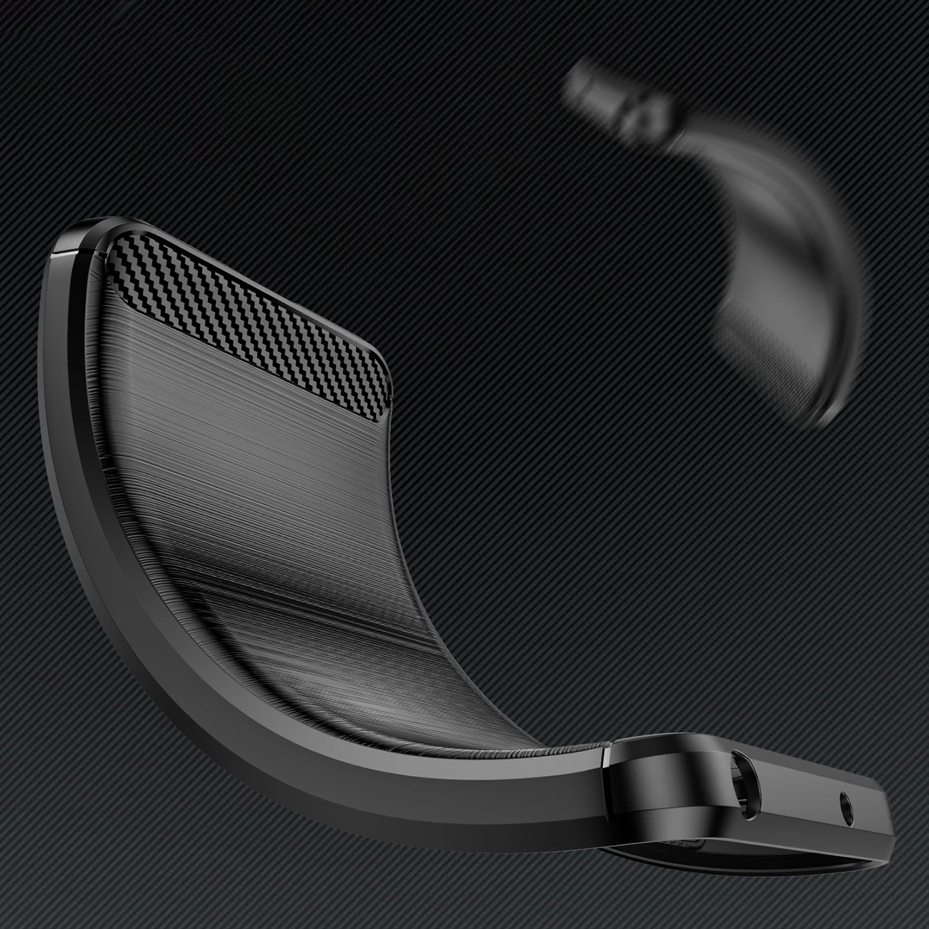 Mbështjellës Hurtel Carbon Case për Google Pixel 10 Pro, TPU, i zi