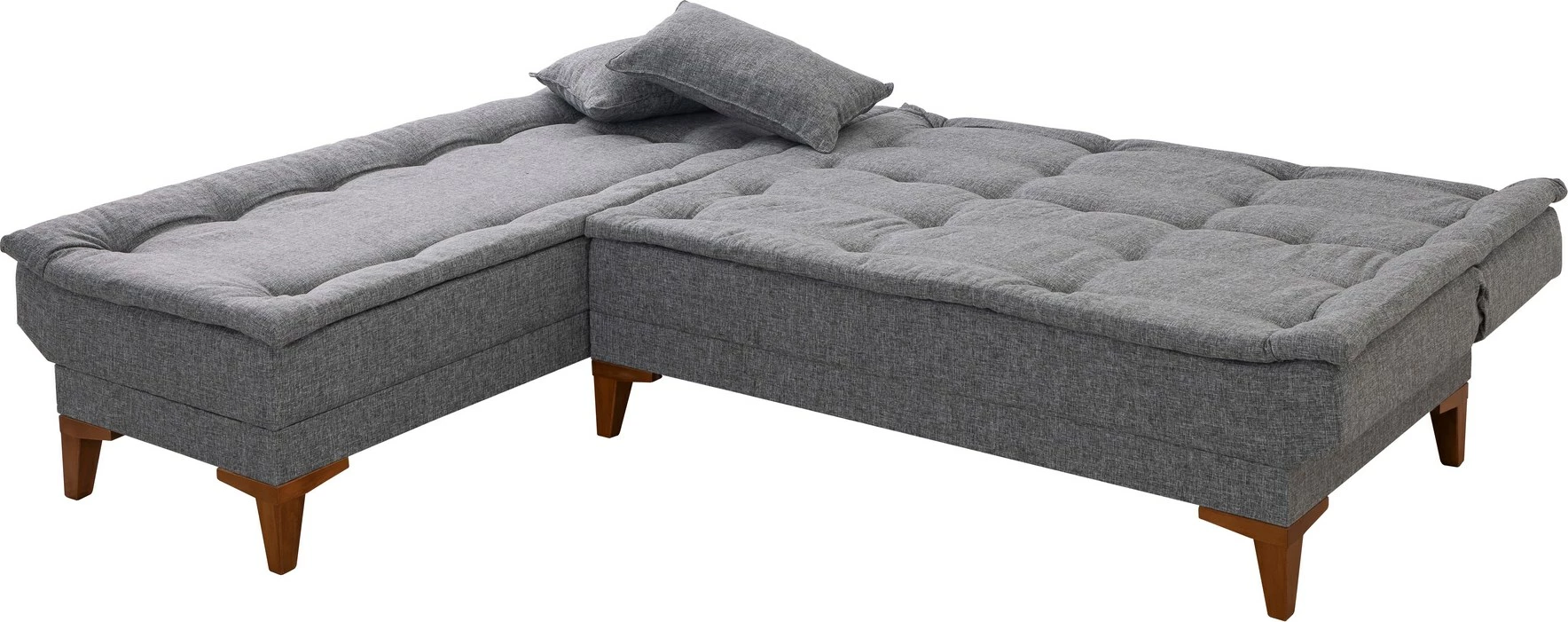 Kënd-sofë shtrat Atelier del Sofa, Santo, kënd majtas, ngjyrë gri e errët