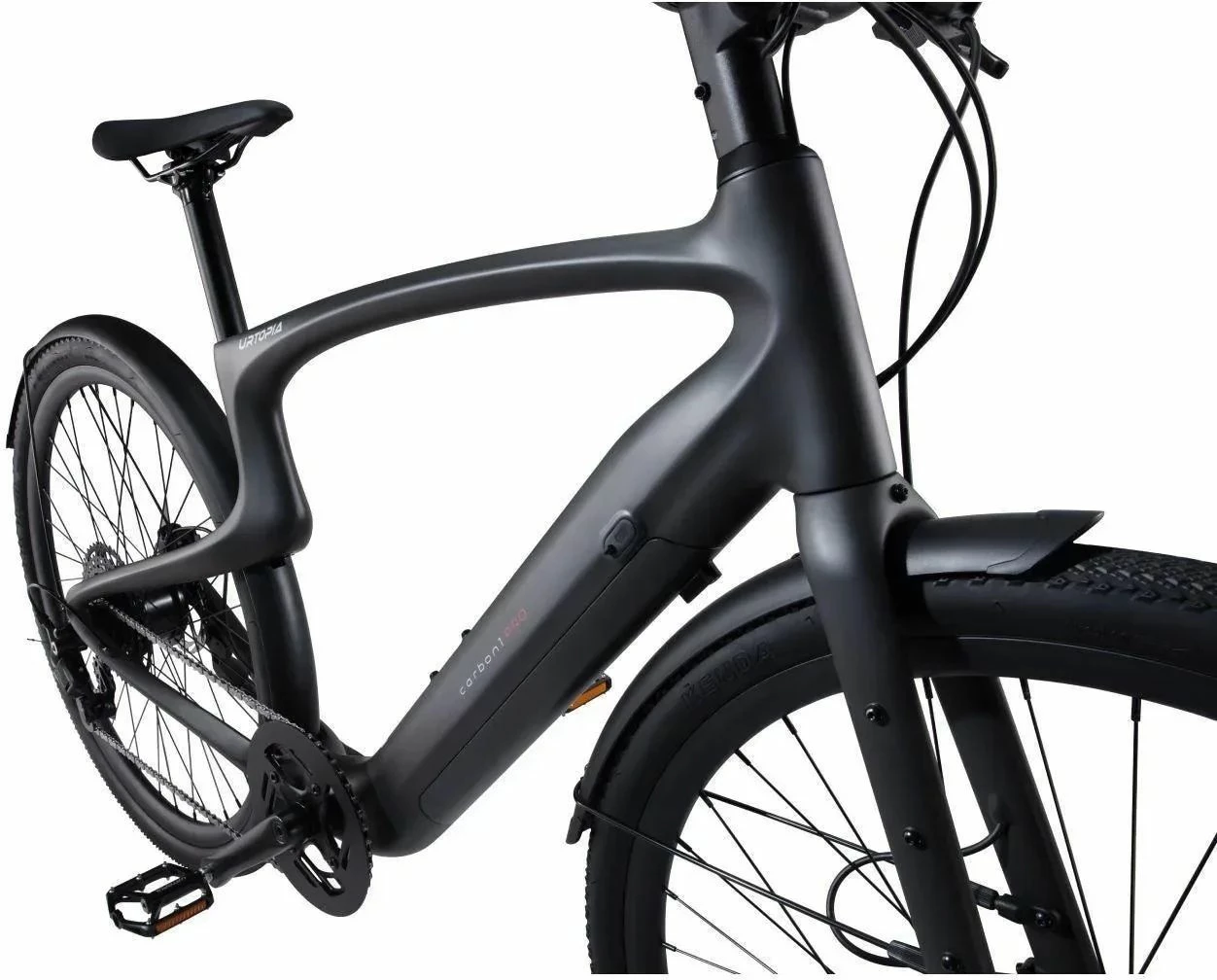 Biçikletë elektrike Urtopia Carbon 1 Pro, madhësia M (170-185 cm), e zezë
