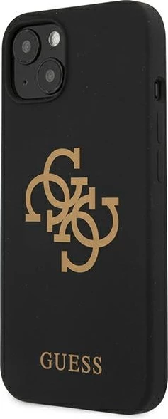 Mbështjellës Guess GUHCP13SLS4GGBK për iPhone 13 mini 5.4", silikon, i zi