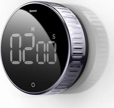 Timer digjital Baseus Heyo, magnetik me rrotullim, i zi