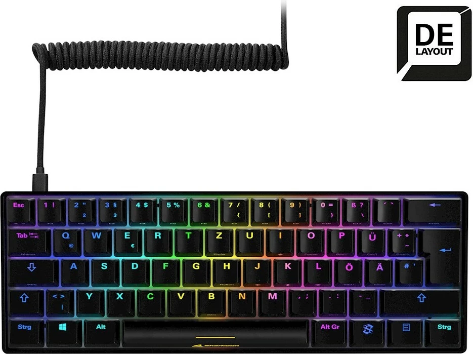 Tastierë gaming Sharkoon Skiller SGK50S4, mekanike, DE layout, RGB, e zezë