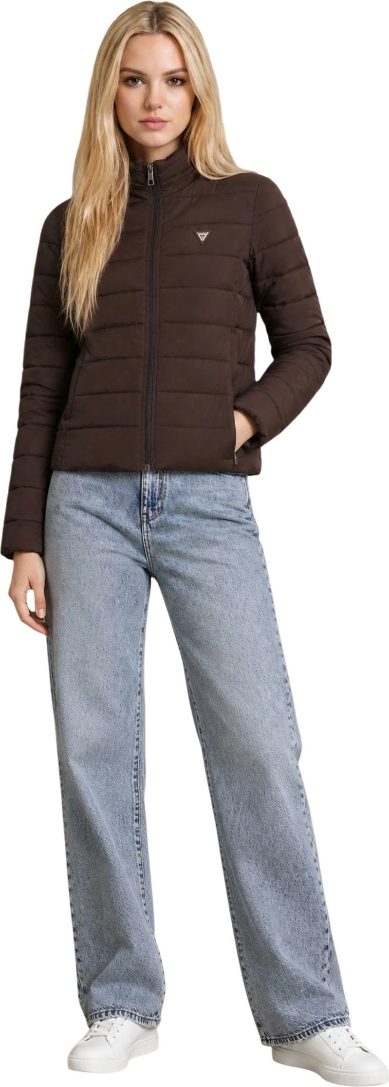 Jakne puffer për femra Guess Active DIANN V4YL04 WF3X0, kafe [Madhësia: XL]