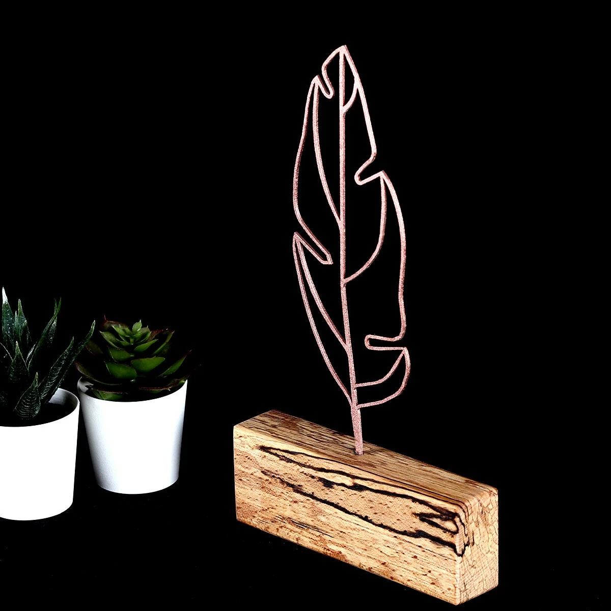 Objekt dekorativ Feather Mini, bronzi, Evila Originals