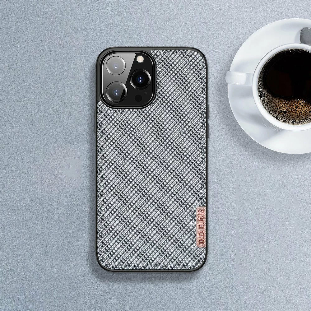 Mbështjellës Dux Ducis Fino për iPhone 13 Pro Max, najlon, Gri