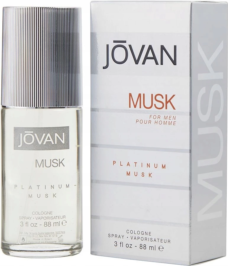 Eau de Cologne Jovan Platinum Musk për meshkuj, 88ml