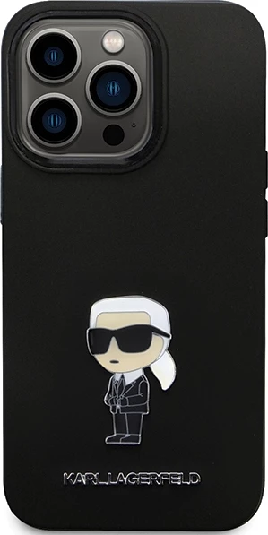 Mbështjellës Karl Lagerfeld KLHCP14XSMHKNPK për iPhone 14 Pro Max 6.7", silikon, i zi