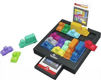 Lojë logjike Ravensburger ThinkFun Rush Hour 2024, 40 karta sfidash, 1 lojtar, 8+ vjeç, shumëngjyrëshe