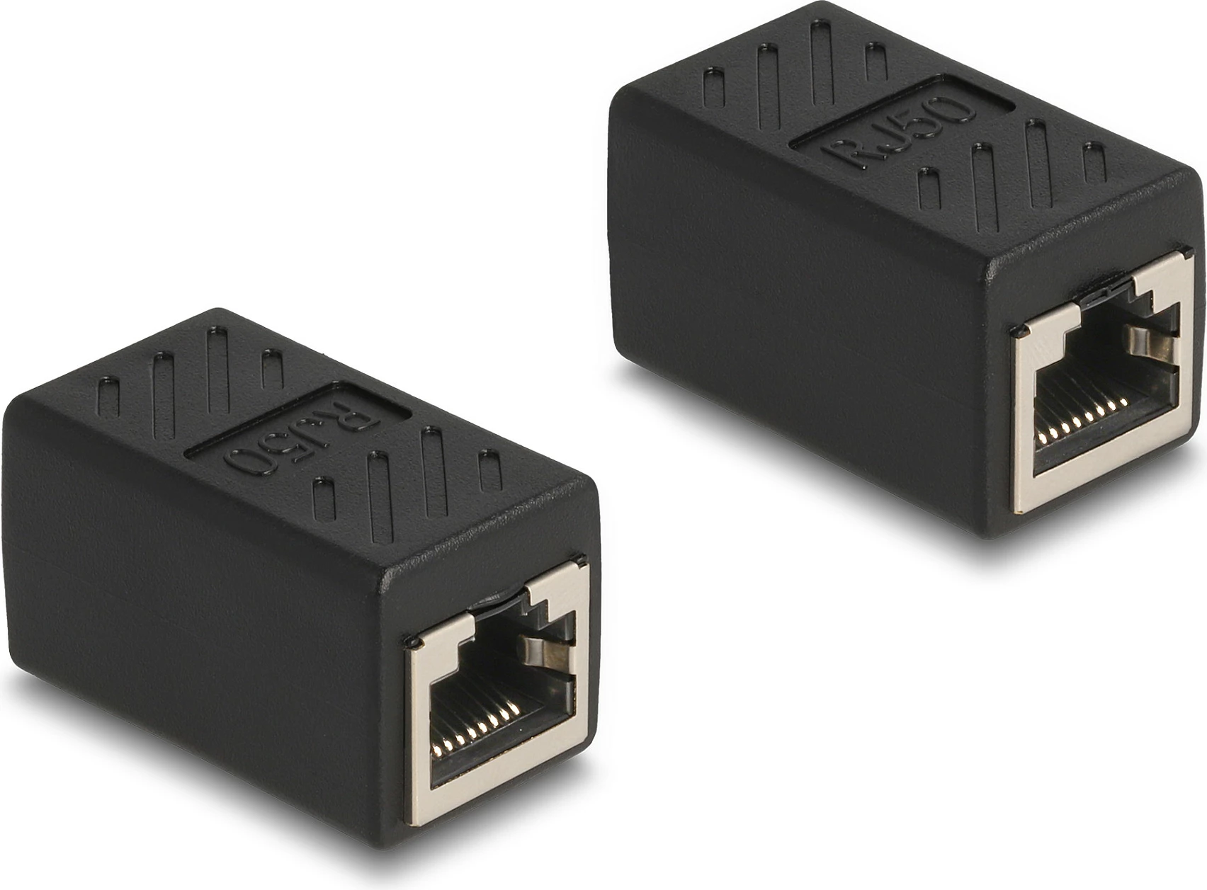 Adapter RJ50 DeLOCK, femër-femër, F/UTP, i zi