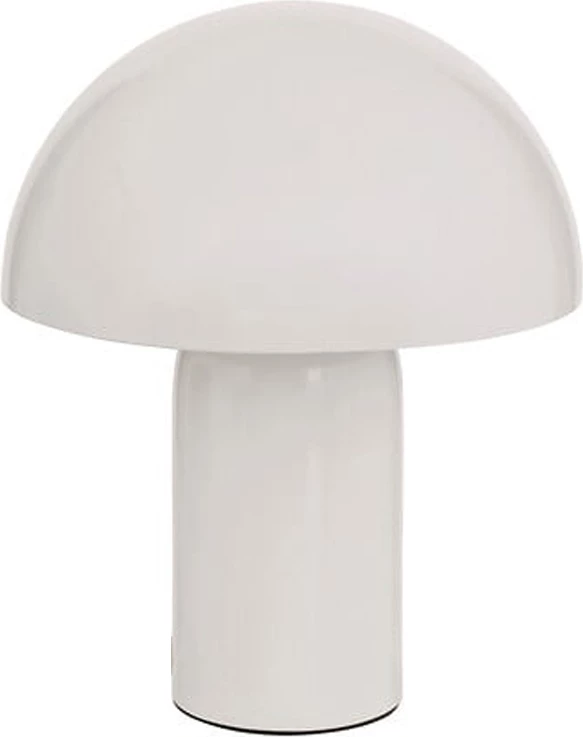 Llambë tavoline Mushi, metal i bardhë, 20x24.5cm