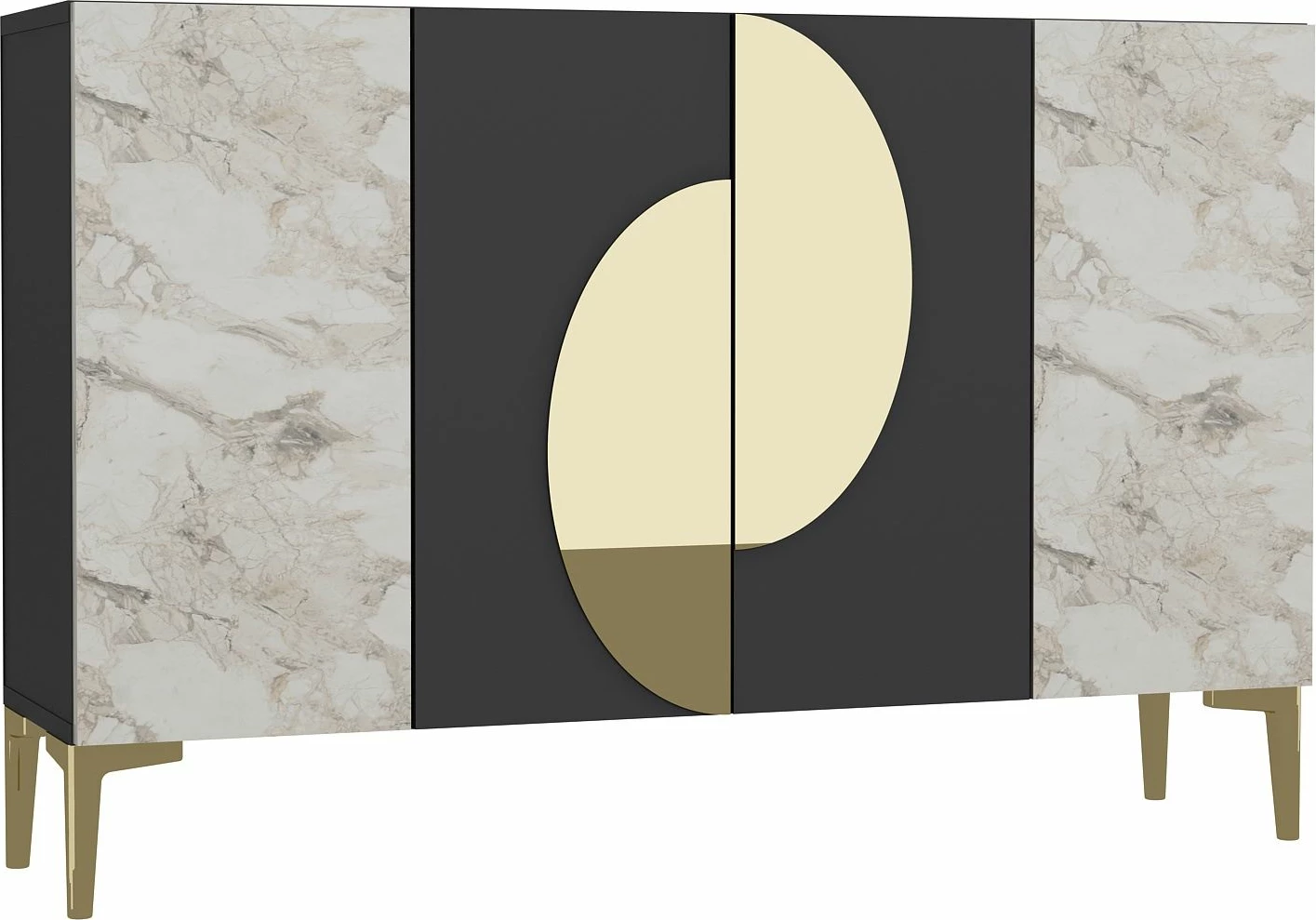 Konsol Skye Decor, Afra KM120, antracit, mermer Ephesus, ari