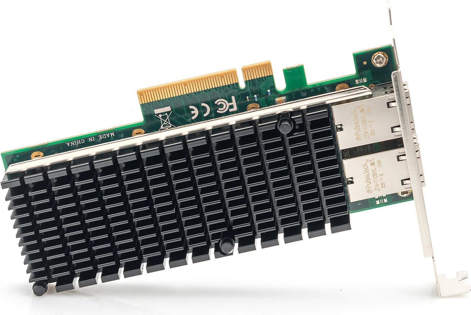 Kartelë rrjeti Digitus 10Gbps Dual Port Ethernet, PCIe, 2x RJ-45, Gjelbër/Argjend