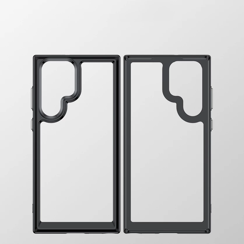 Mbështjellës Hurtel Outer Space Case për Samsung Galaxy S22 Ultra, i fortë me kornizë xheli, Kuq