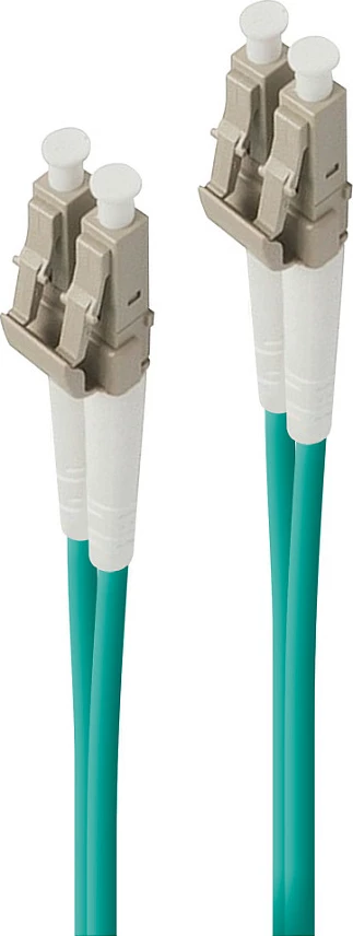 Kabllo fiber optike ALOGIC LC-LC OM4 multi-mode duplex, 1m, turkeze