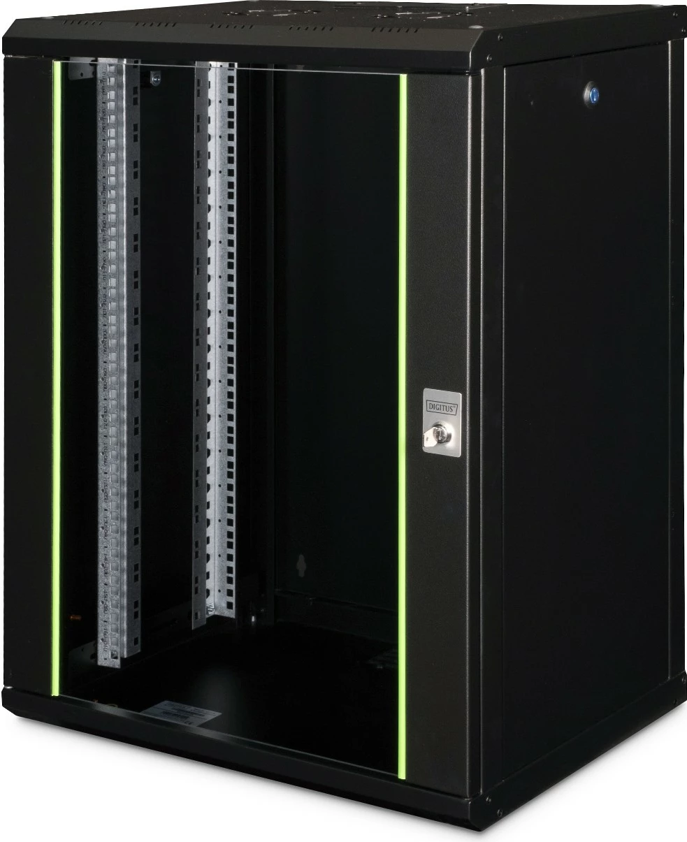 Kasë muri rrjeti Digitus Unique 16HE 820x600x450mm, e zezë