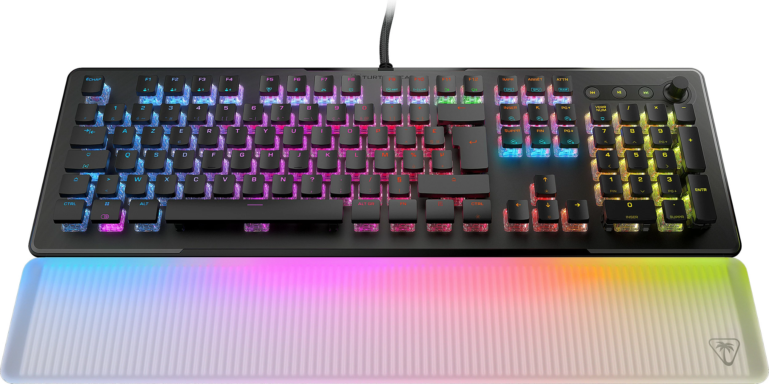 Tastierë gaming Turtle Beach Vulcan II Max, USB, full-size, RGB, QWERTZ (DE), e zezë