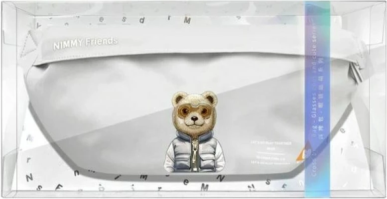 Çantë crossbody Nimmy Cool&Cute 2.0 Bear, gri