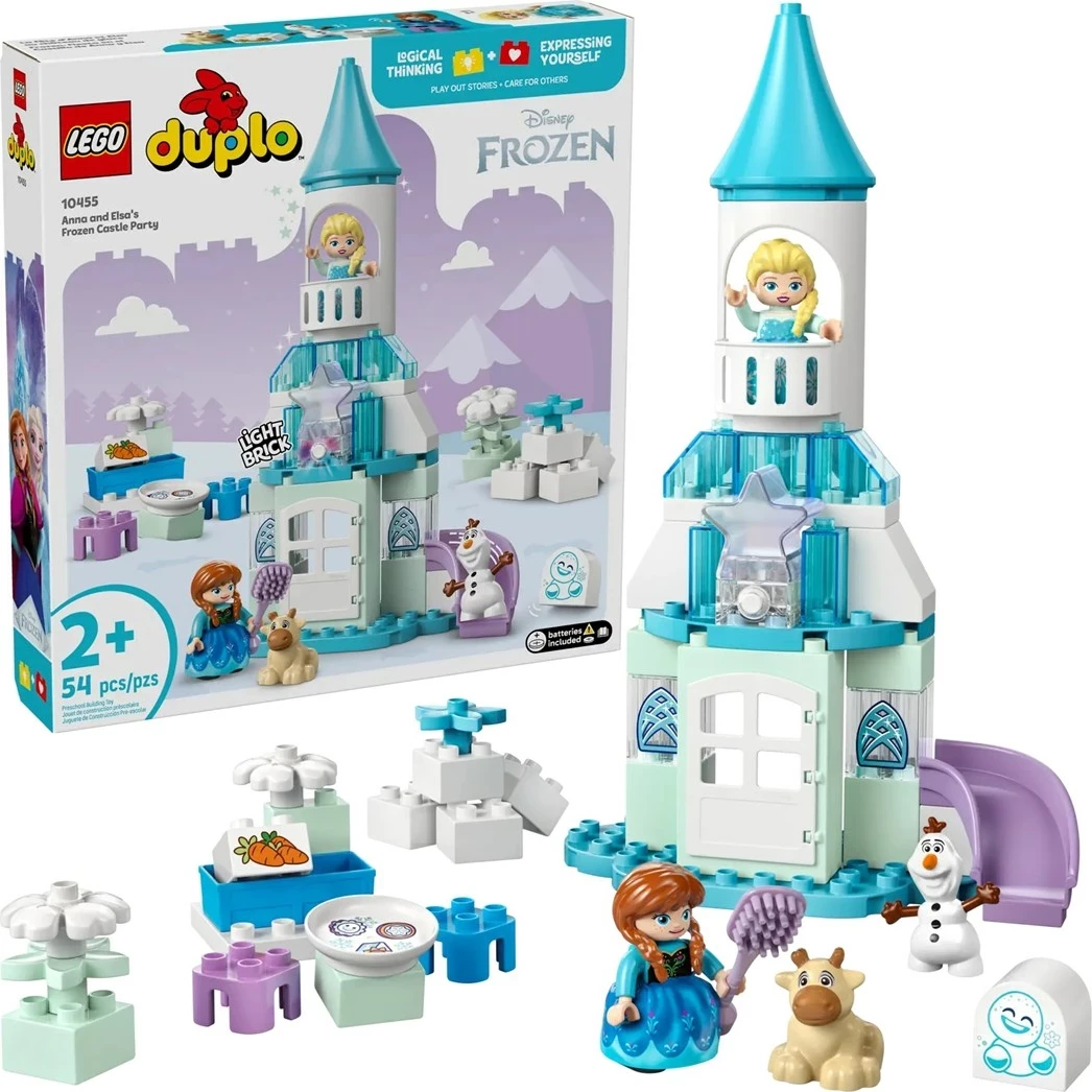 Set lodrash LEGO DUPLO 10455 Anna dhe Elsa Frozen Castle Party, 54 pjesë
