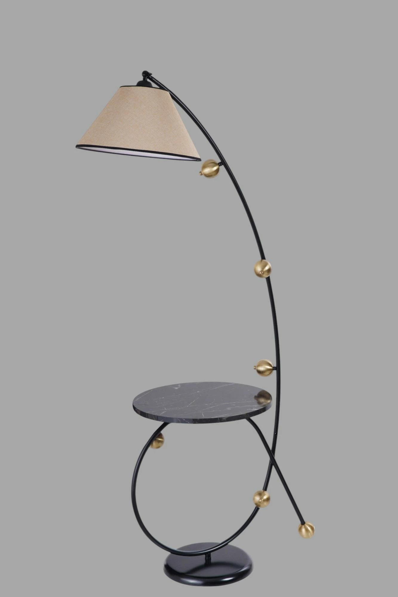 Llambë dyshemeje Opviq, 8970-4, ngjyrë bezhë, e zezë, ari