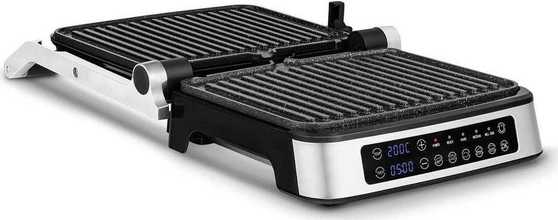 Grill tavoline Zeegma Grill Chef 2w1, ngjyrë e zezë-argjendtë