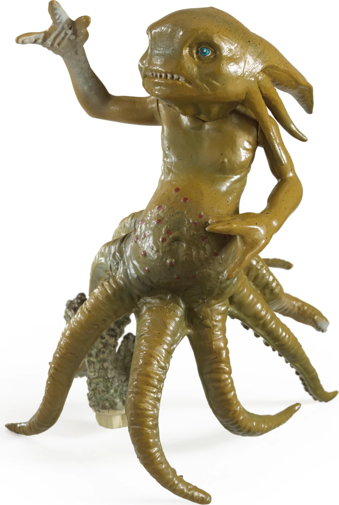 Figurë koleksionuese Noble Collection Harry Potter Magical Creatures Grindylow, e pikturuar me dorë, me kuti mbrojtëse, jeshile-ulliri